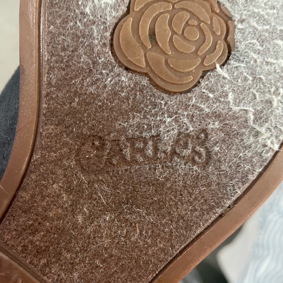 Suede, studded slate blue ankle boot with zipper closure. Size 7.5 GUC - Picture 8 of 8